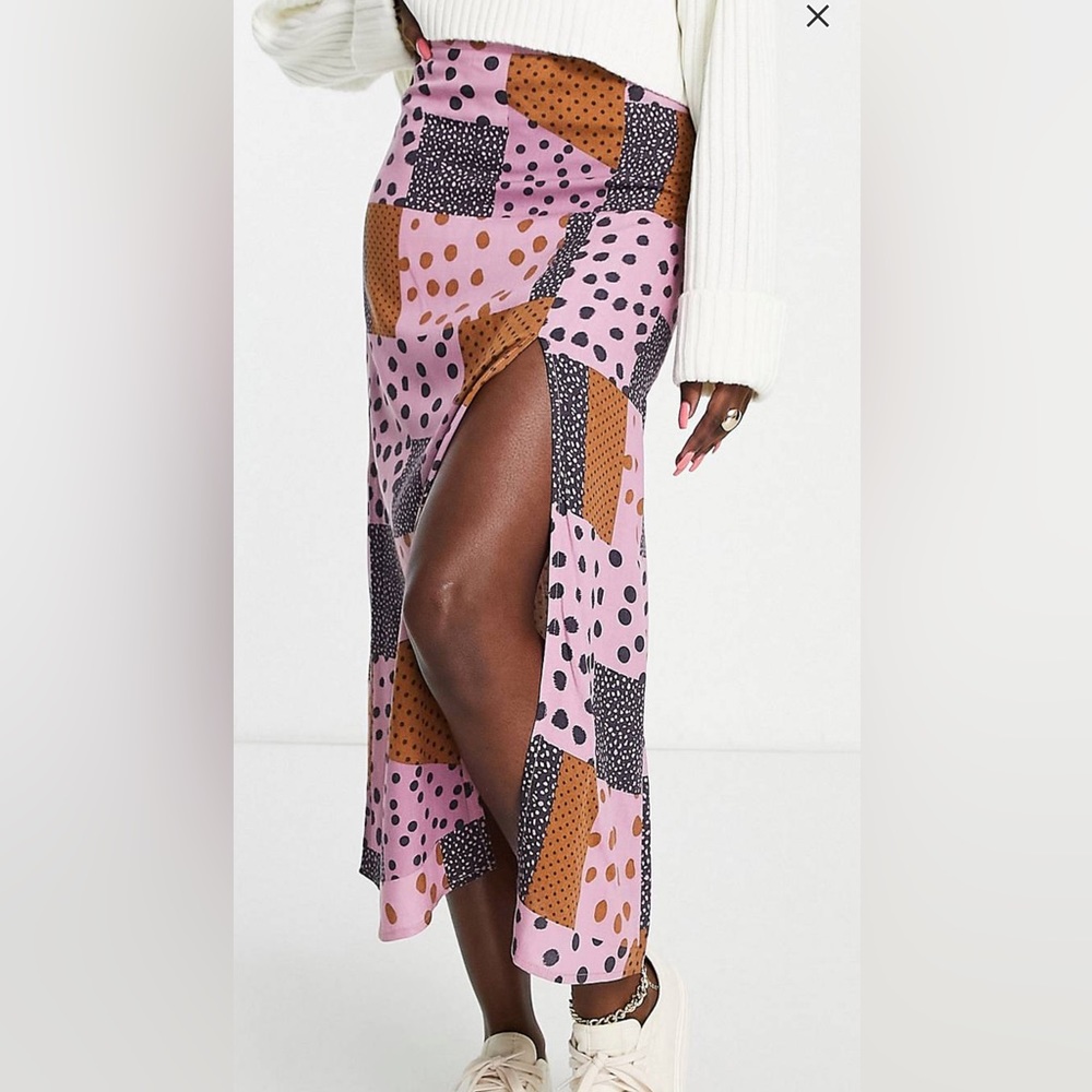 ASOS SLIT MIDI SKIRT